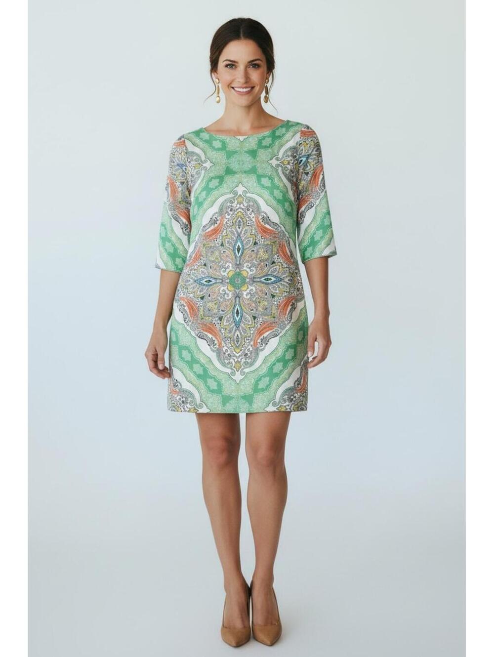 Banana Republic Women’s Paisley Print Sheath Dress - Size 00P- 3/4 Sleeves